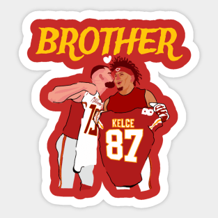 Patrick mahomes 15 x Travis KELCE 87 -Brother Sticker